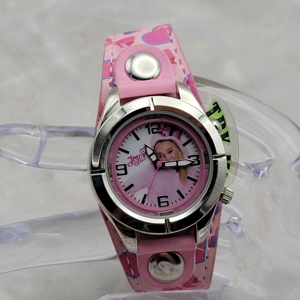 Jojo Siwa Girls Watch 33mm Silver Round Pink Bracelet New Without Tags